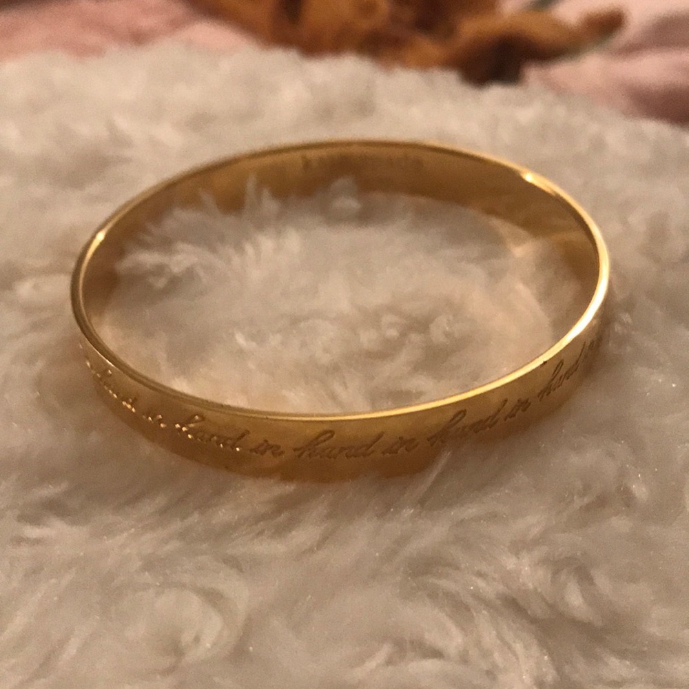 Gold Kate Spade”Hand In Hand” Bangle